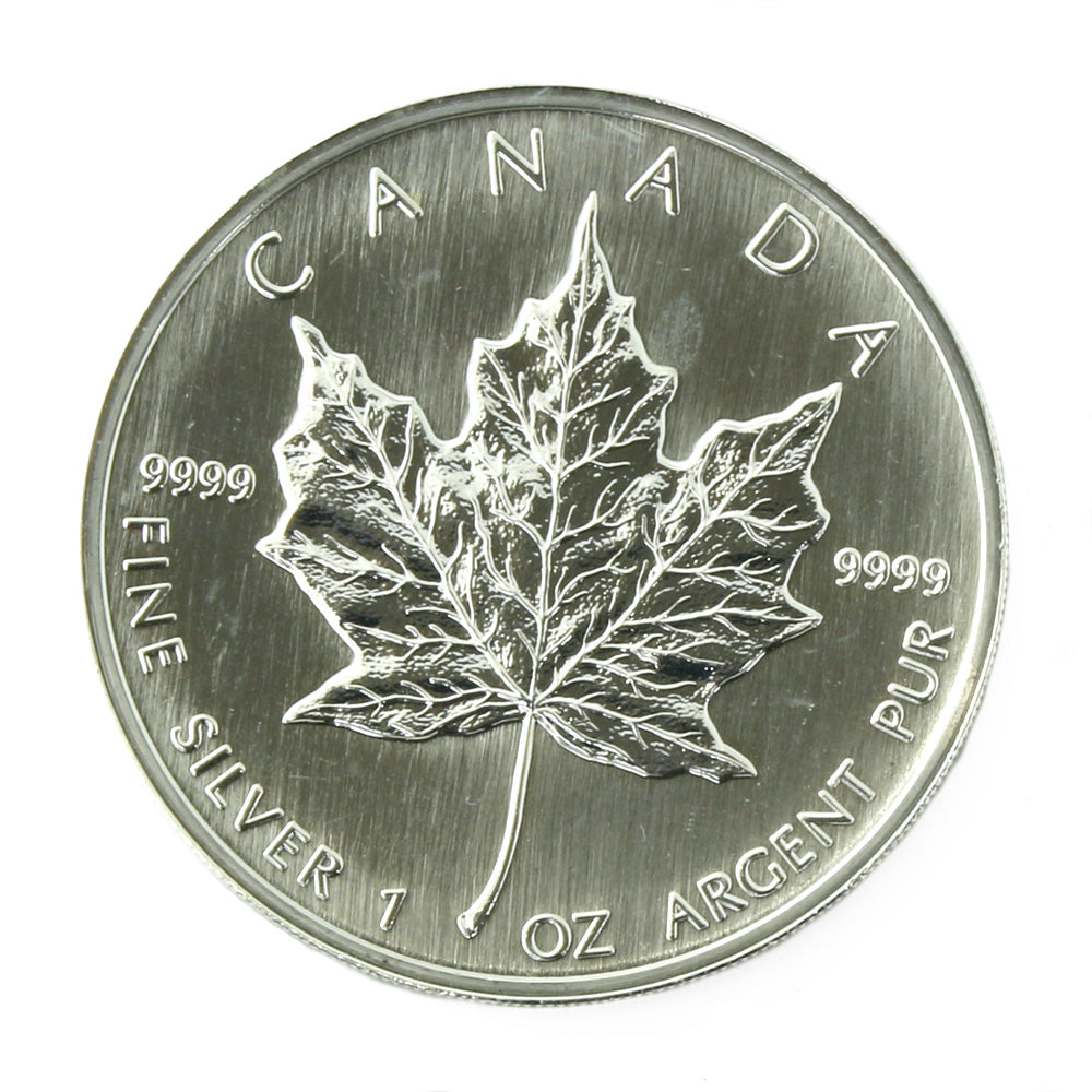 中古】 外国コイン メイプルリーフ 1オンス 5ドル カナダ 銀貨 純銀