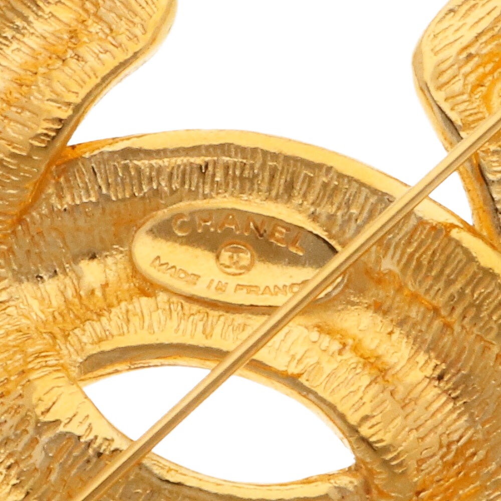 シャネルブローチレディースココマークアクセサリークロス風ゴールド