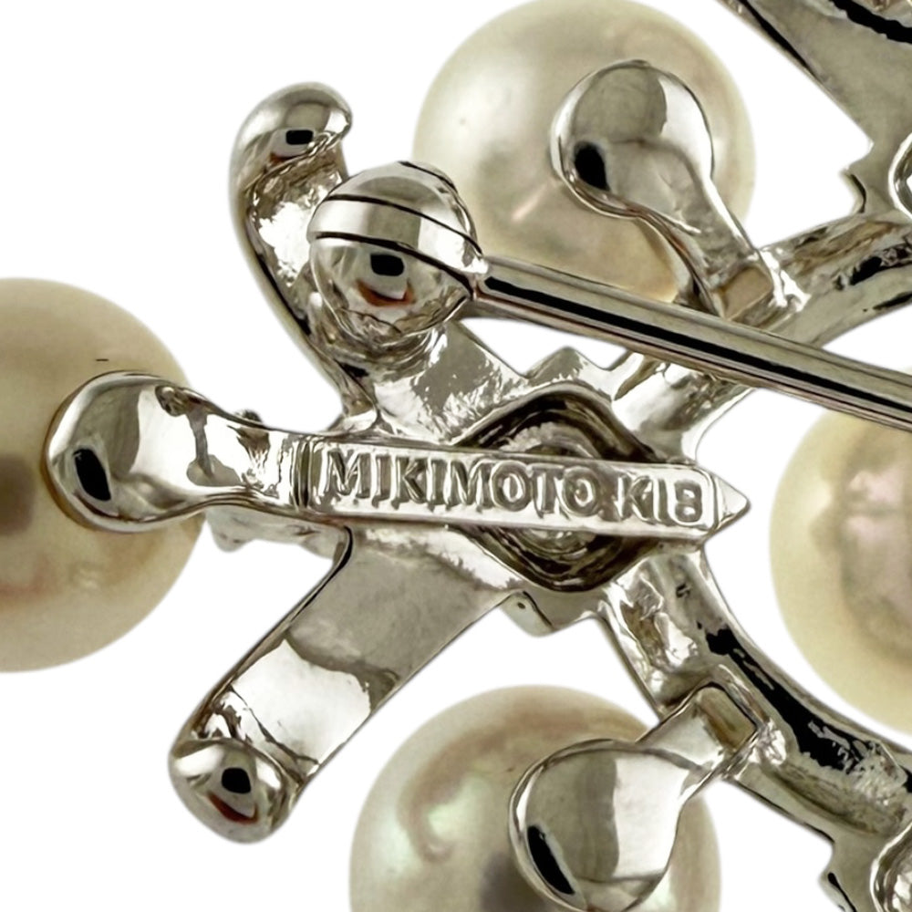 ミキモト アコヤパール ブローチ サークル K18YG【21879】 ミキモト