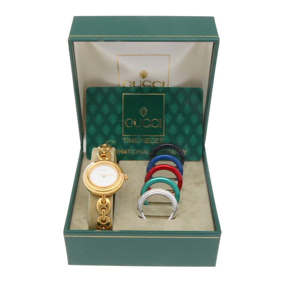 GUCCI グッチ 腕時計 稼働 チェンジベゼル 6色 インターロッキング 箱