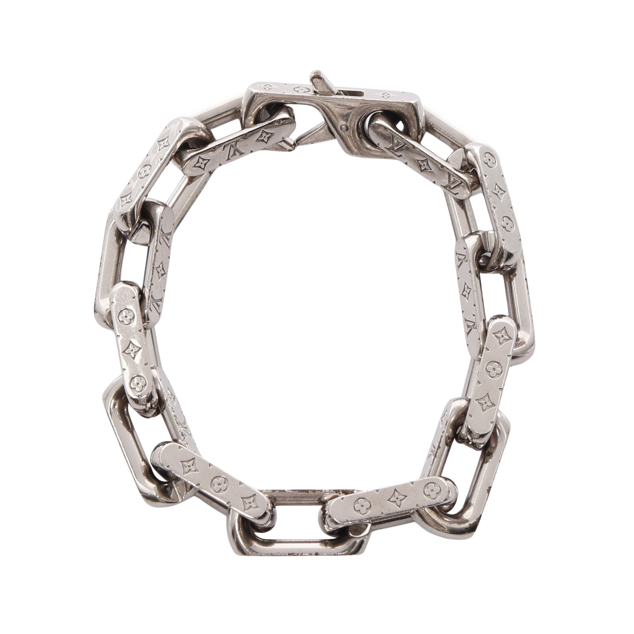 コリエ チェーン モノグラム ブレスレット シルバー ルイヴィトン – RECLO