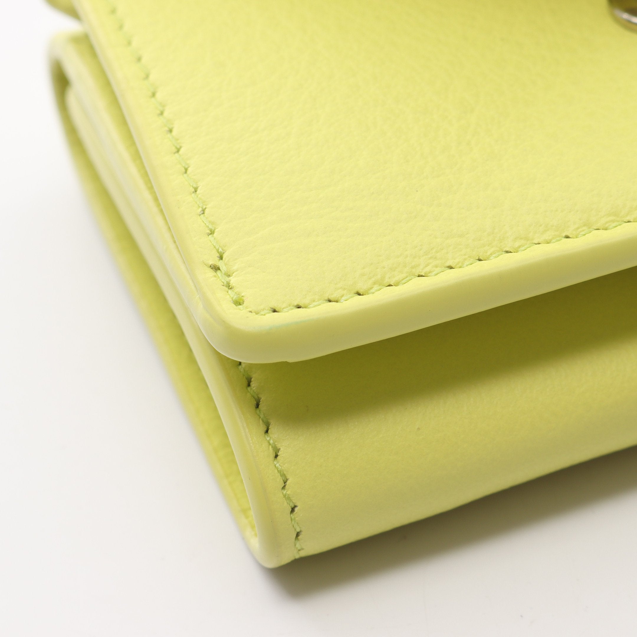 ペーパーミニウォレット 三つ折り財布 レザー ライトイエロー