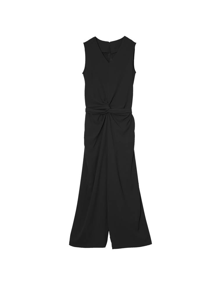 ウエストリボンノースリーブオールインワン - オールインワン通販