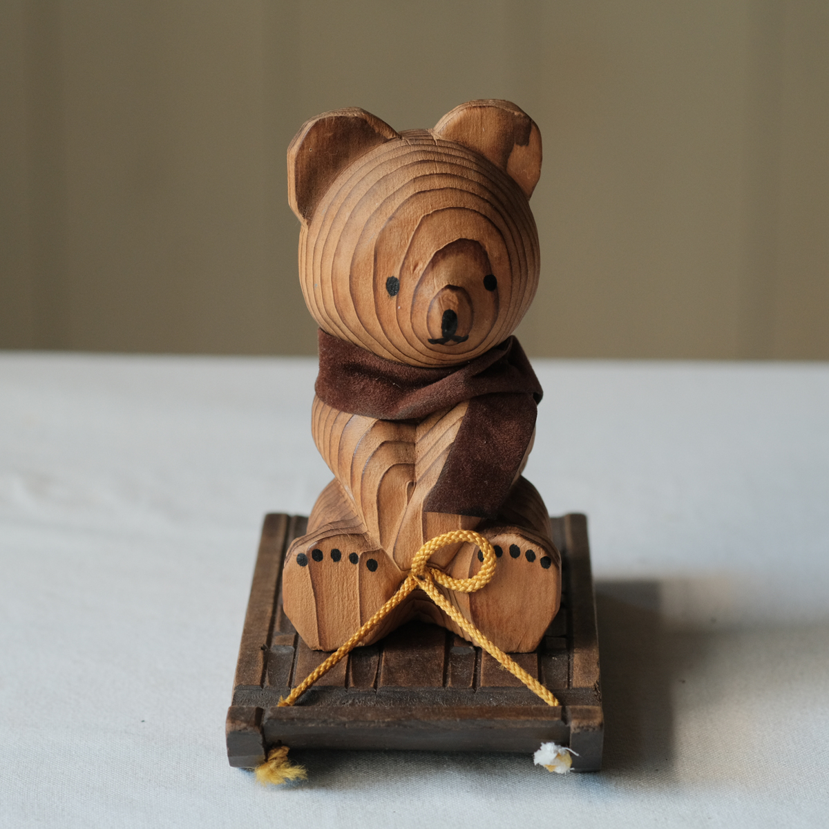 昭和レトロ 木彫の熊置物 人形 コレクション 骨董品 希少 【公式通販】