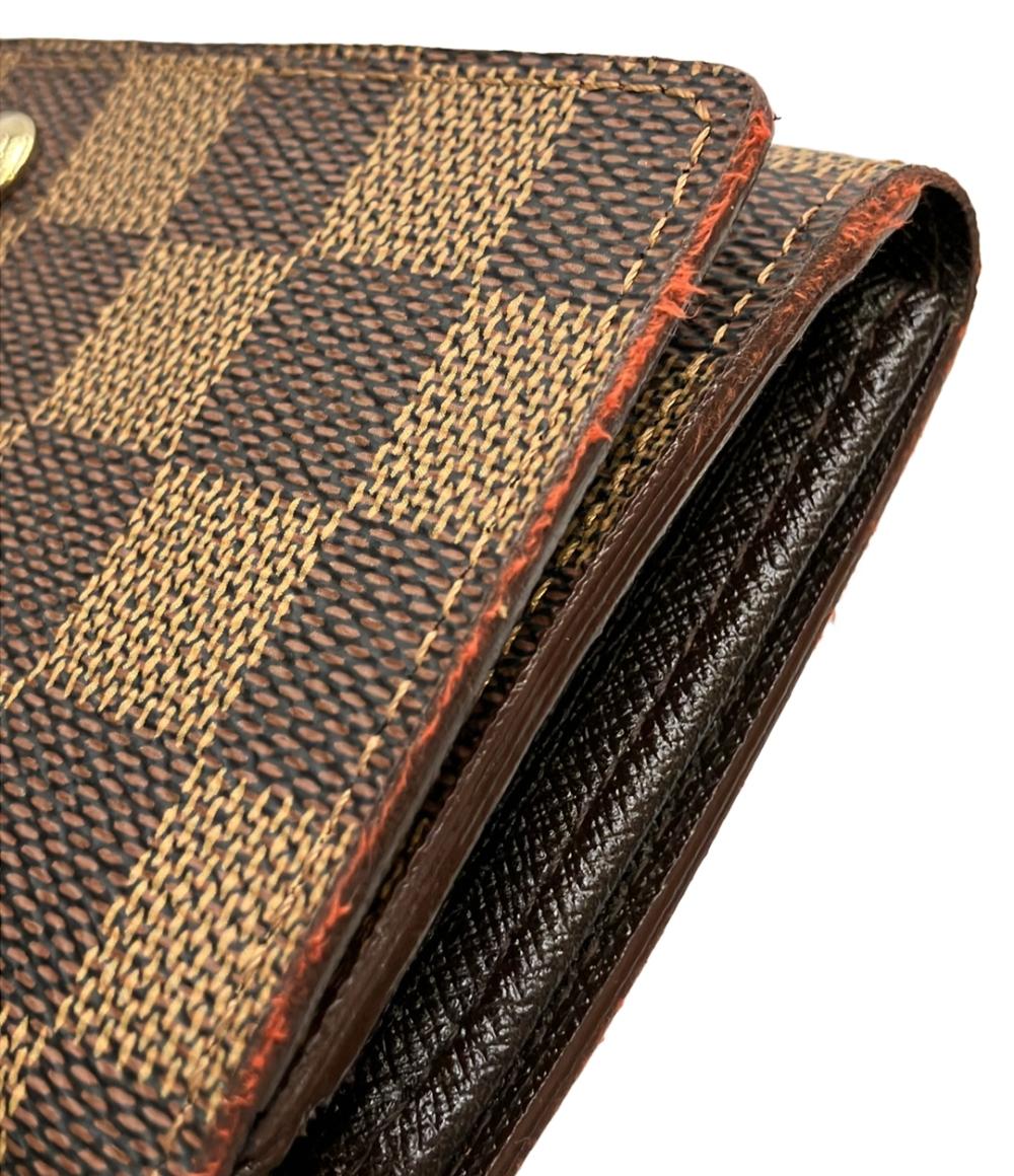 LOUIS VUITTON 二つ折り財布 ポルトモネ ビエ トレゾール ダミエ
