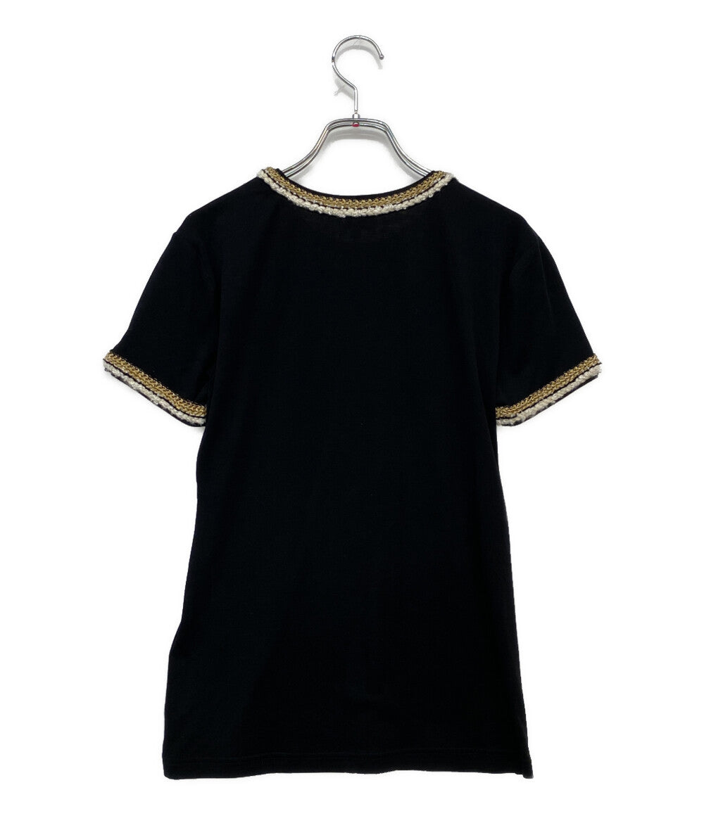 CHANEL ツイードネックTシャツ 半袖 P56888V36272 レディース SIZE 36