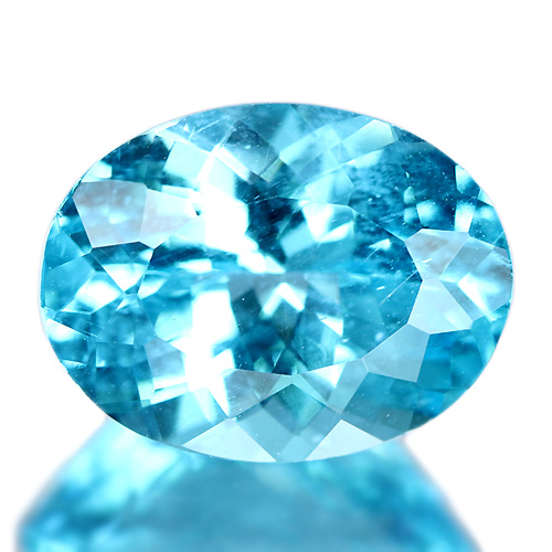 ブラジル産ネオンブルーアパタイト4.13ct【品質保証書/宝石鑑別書付