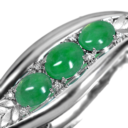 Pt900 翡翠 ダイヤモンド ブローチ Pt900 翡翠 ダイヤモンド ブローチ