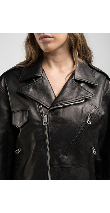 WAXラムレザーバイカージャケット｜REPLAY リプレイ公式通販サイト