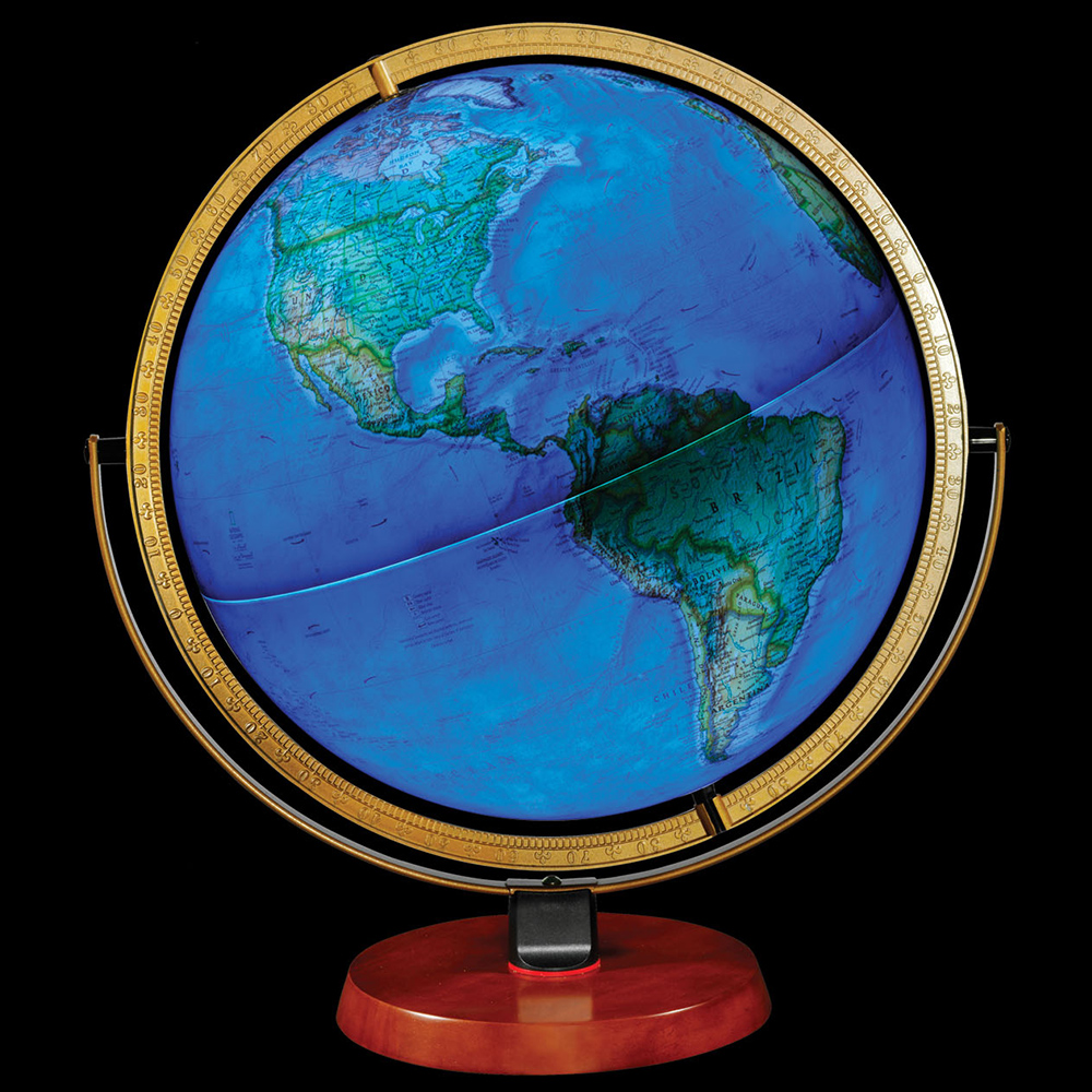 Nicollet 16″ Blue Illuminated Raised Relief Desk National