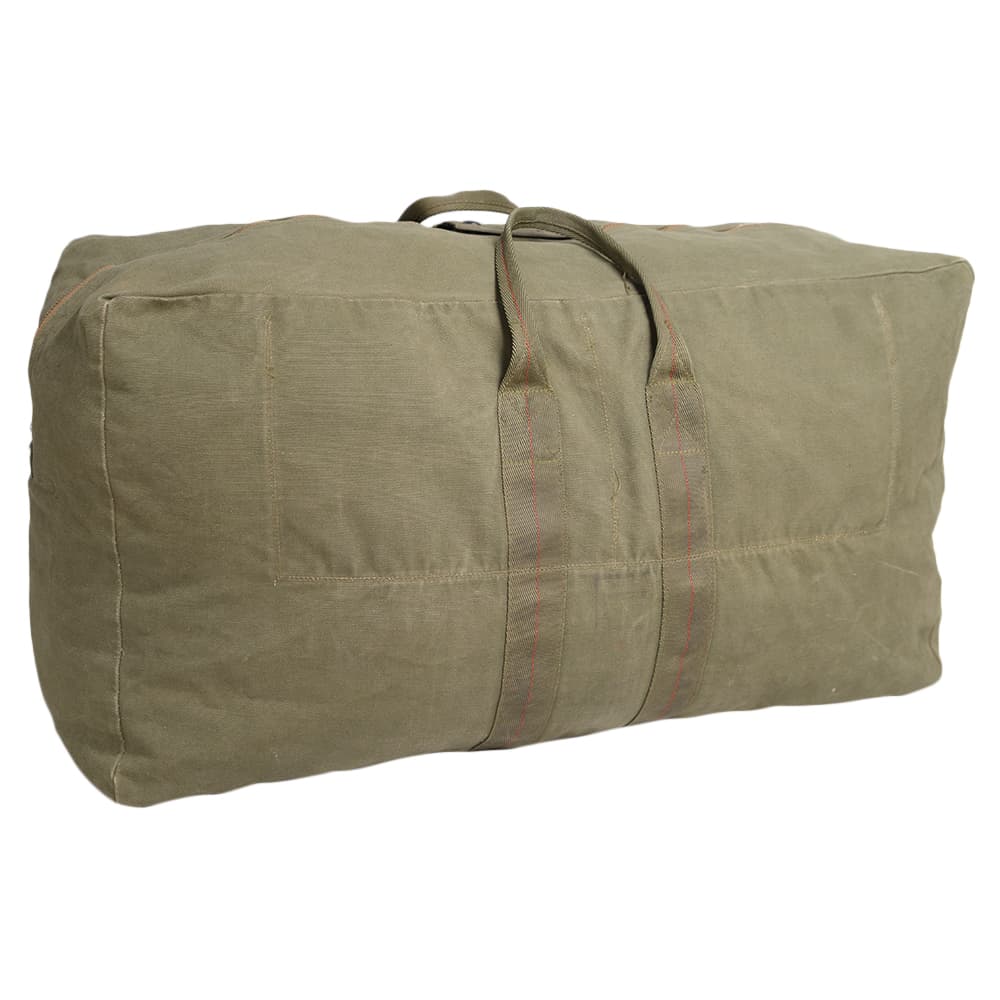 ドイツ軍放出品 パイロットバッグ OD コットン製 ボストンバッグ 横長
