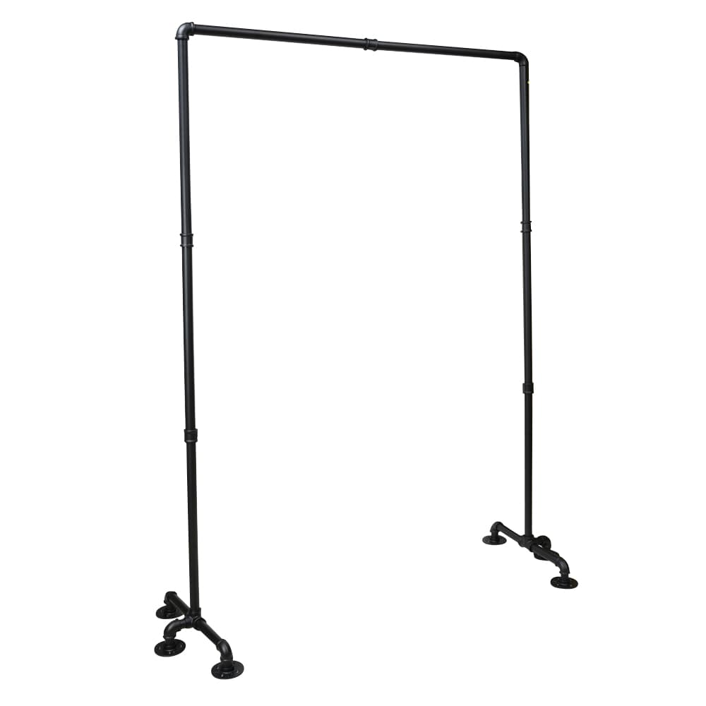 組み立て式 ガス管ハンガーラック 三つ脚 ブラック | ミリタリー