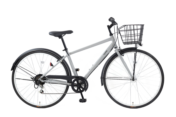 直接の引き渡し希望】27インチ カゴ付きスポーツ グレー クロスバイク