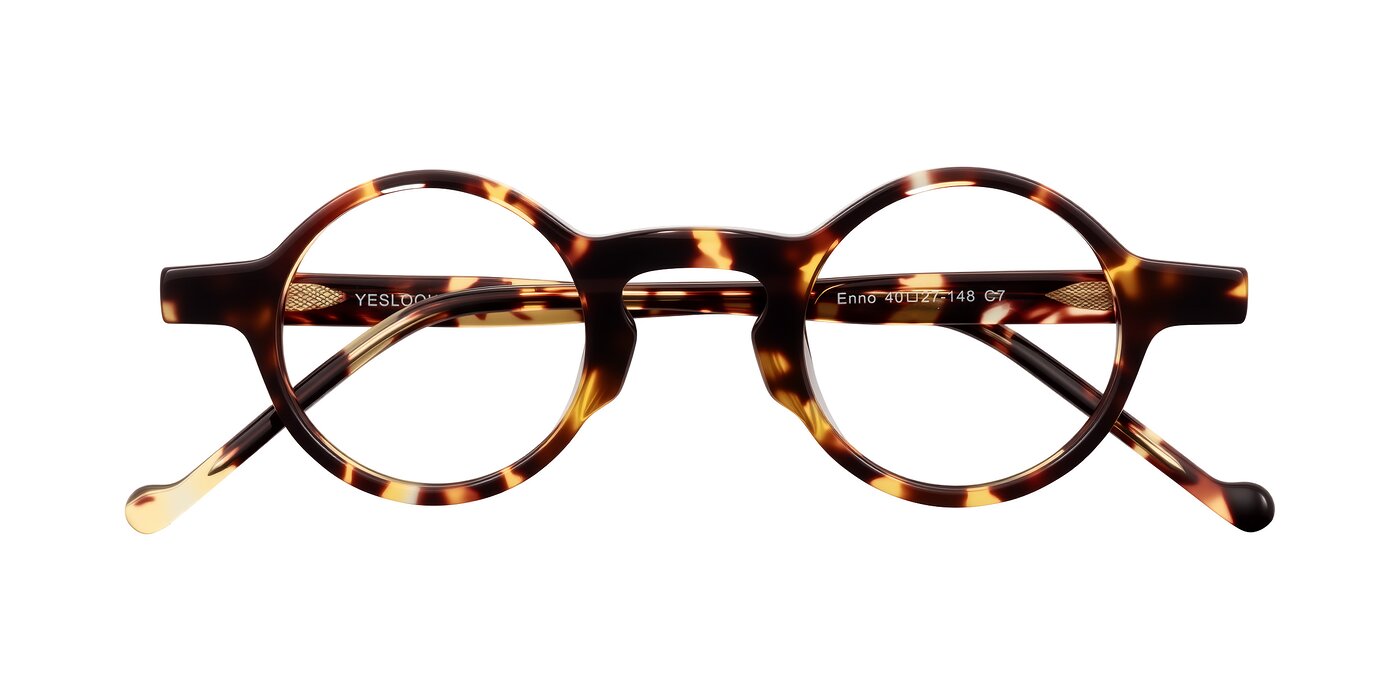 Green/Orange Tortoise Thick Designer Round Reading Glasses - Nuzzo