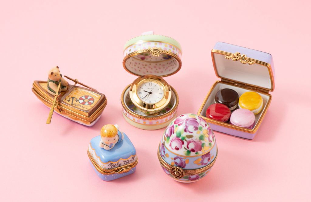 リモージュボックス 本 ピンク フランス製トリンケットボックス 小物