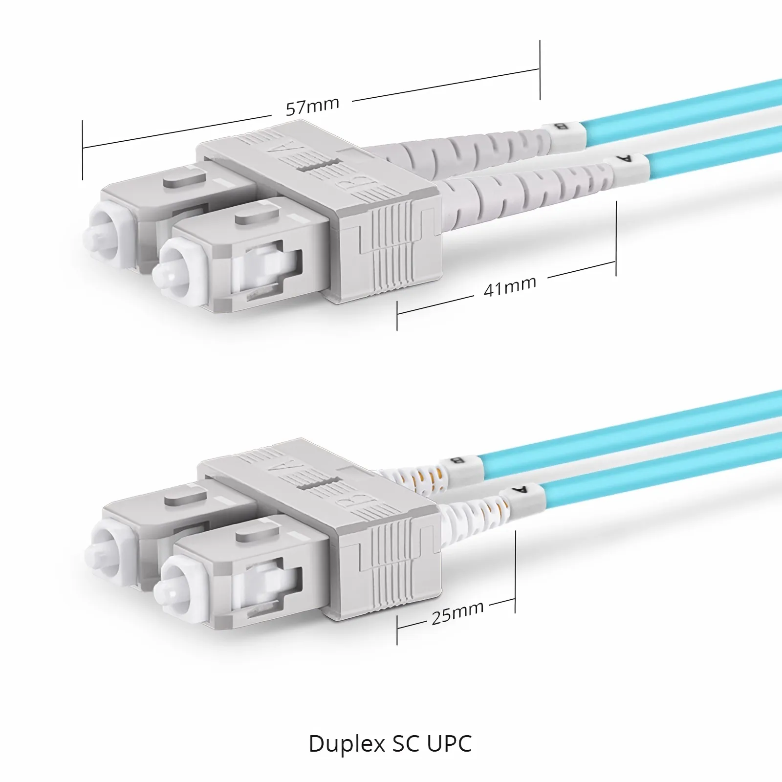 Customized Short Boot OM3 Multimode LC/SC Fiber Patch Cable - FS.com