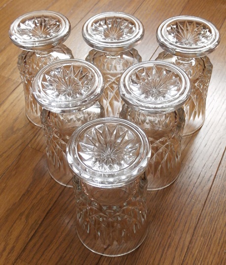 クリアープレスガラス ゴブレット/脚付きグラス