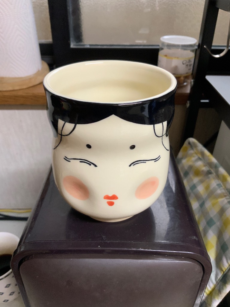 湯呑（湯飲み茶碗） 美濃焼 おかめ寿司湯呑 夫婦湯呑 大きいサイズ｜和