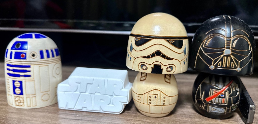 卯三郎作 こけし ダースベーダー No-15-1 スターウォーズ : 人形の