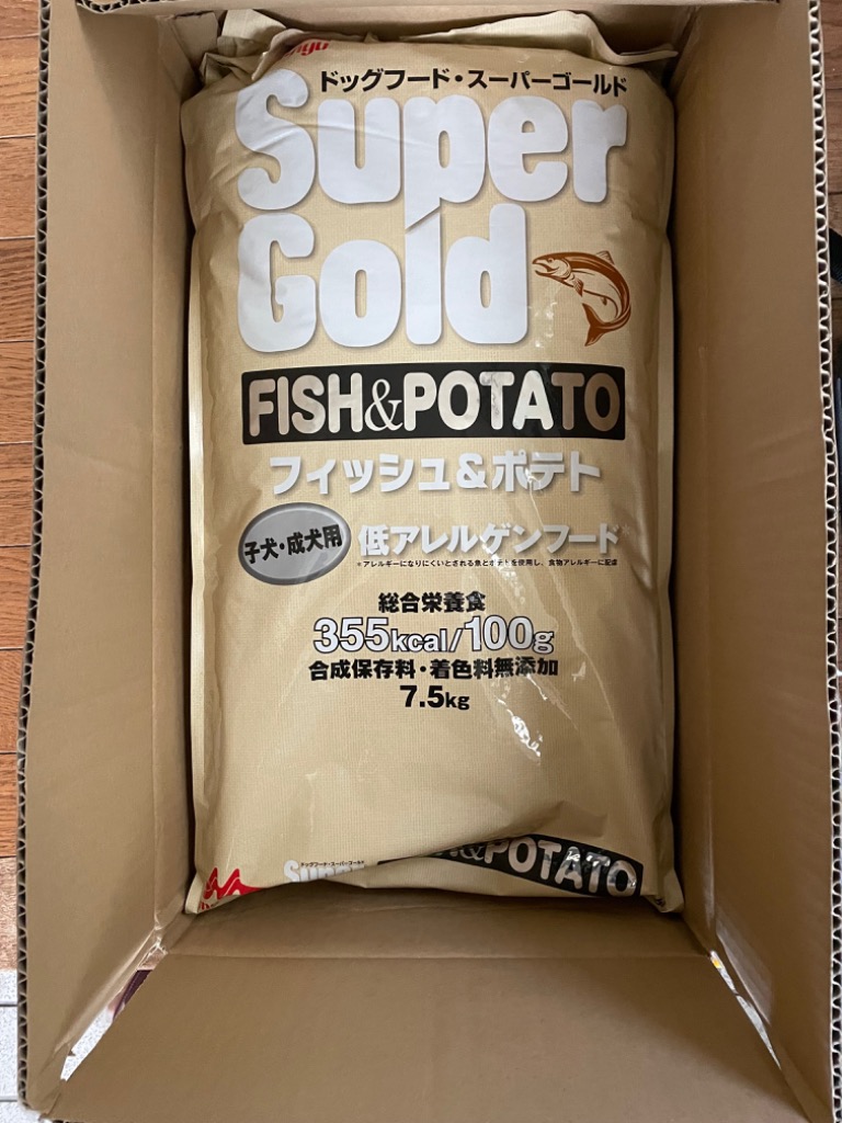 スーパーゴールド フィッシュ＆ポテト 子犬・成犬用 ( 7.5kg
