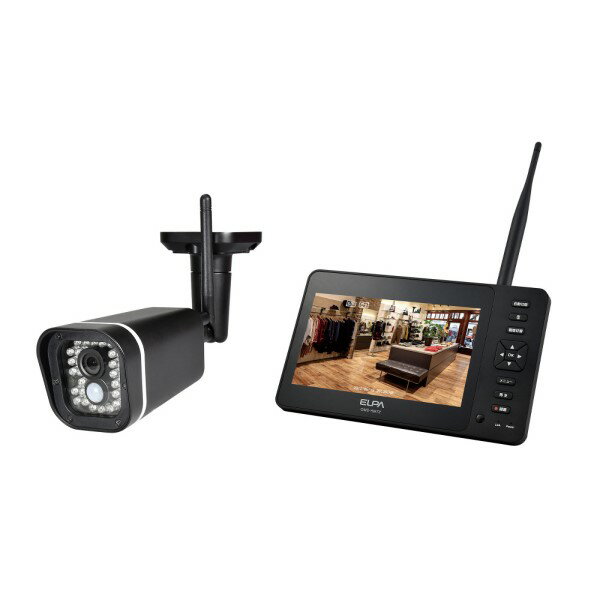ELPA CMS-H1001 防犯カメラセット ELPA ワイヤレスカメラ モニター