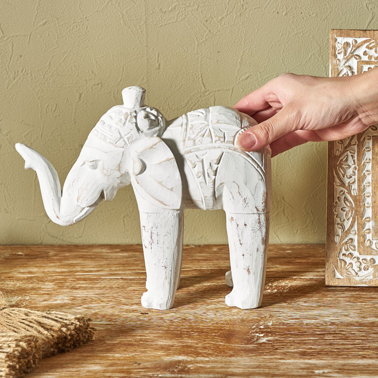 オブジェ 象 Mサイズ 大人 置き物 飾り 置物 装飾 約 W 23cm D 8cm H