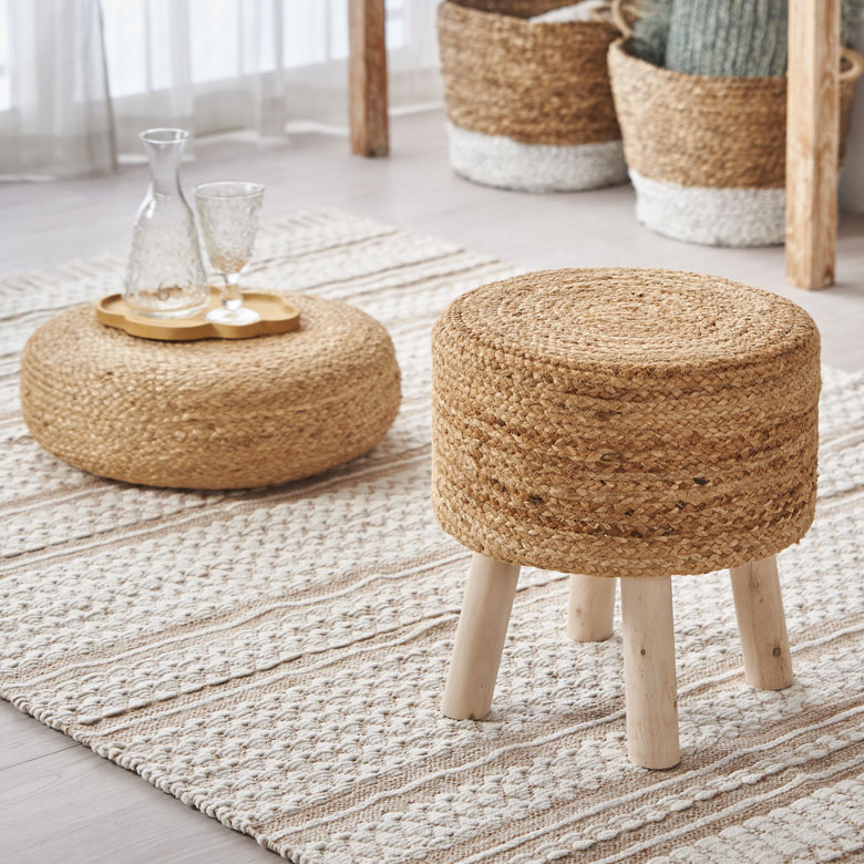 手のスツール椅子 イス チェア オブジェ アジアン家具 バリ風 クリヤー