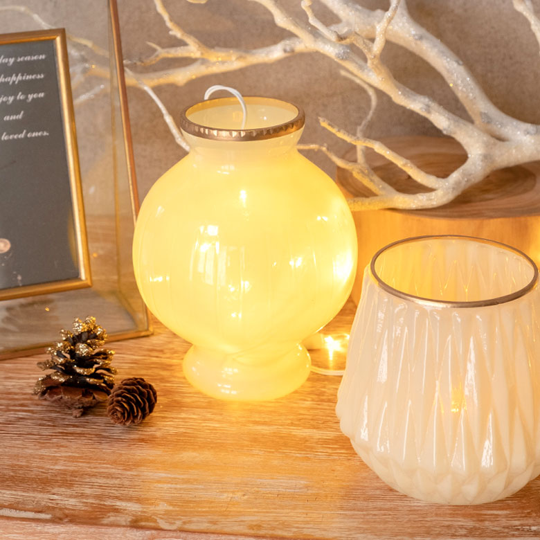 ☆G1702☆ アンティーク ウランガラス 乳白ガラス 花瓶 【公式通販】