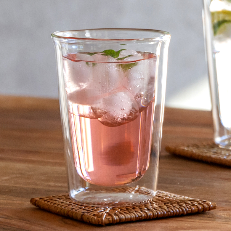 グラス ダブルウォール 耐熱ガラス 290ml 2層構造 クリア [90387