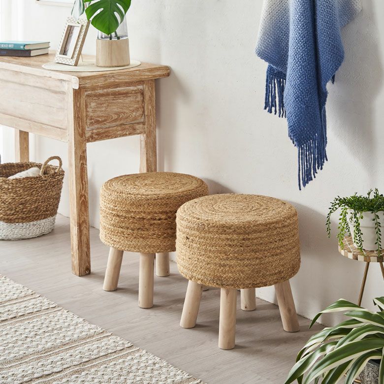 手のスツール椅子 イス チェア オブジェ アジアン家具 バリ風 クリヤー