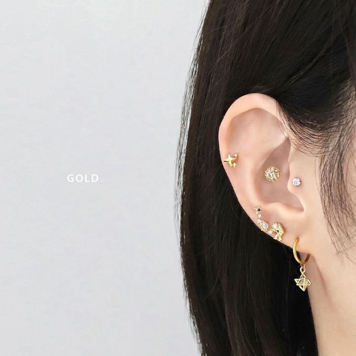 キラキラスターピアス｜ボディピアス凛【公式】