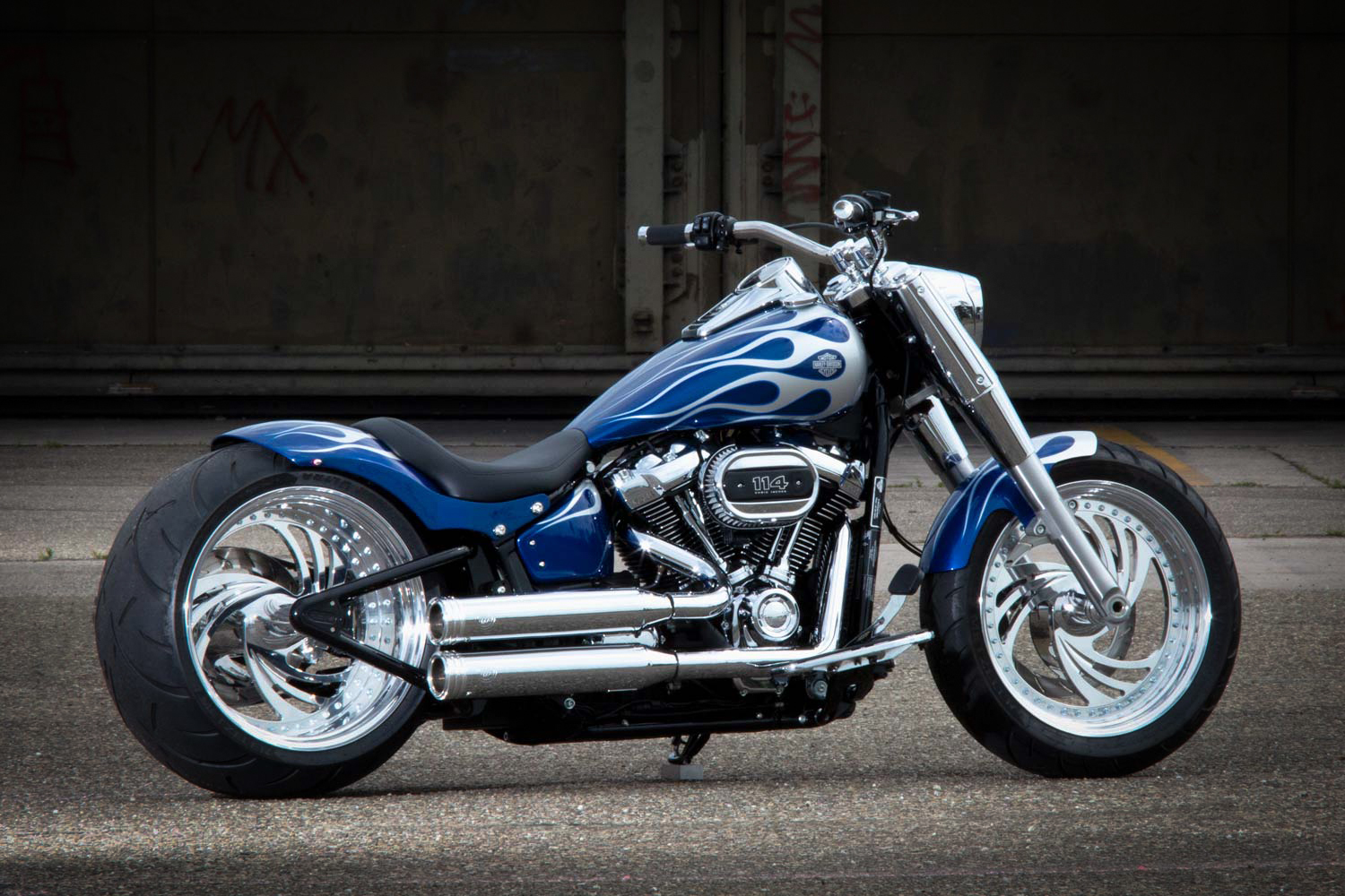 Flamin' Blue Fat Boy | Rick's Motorcycles » Harley Davidson