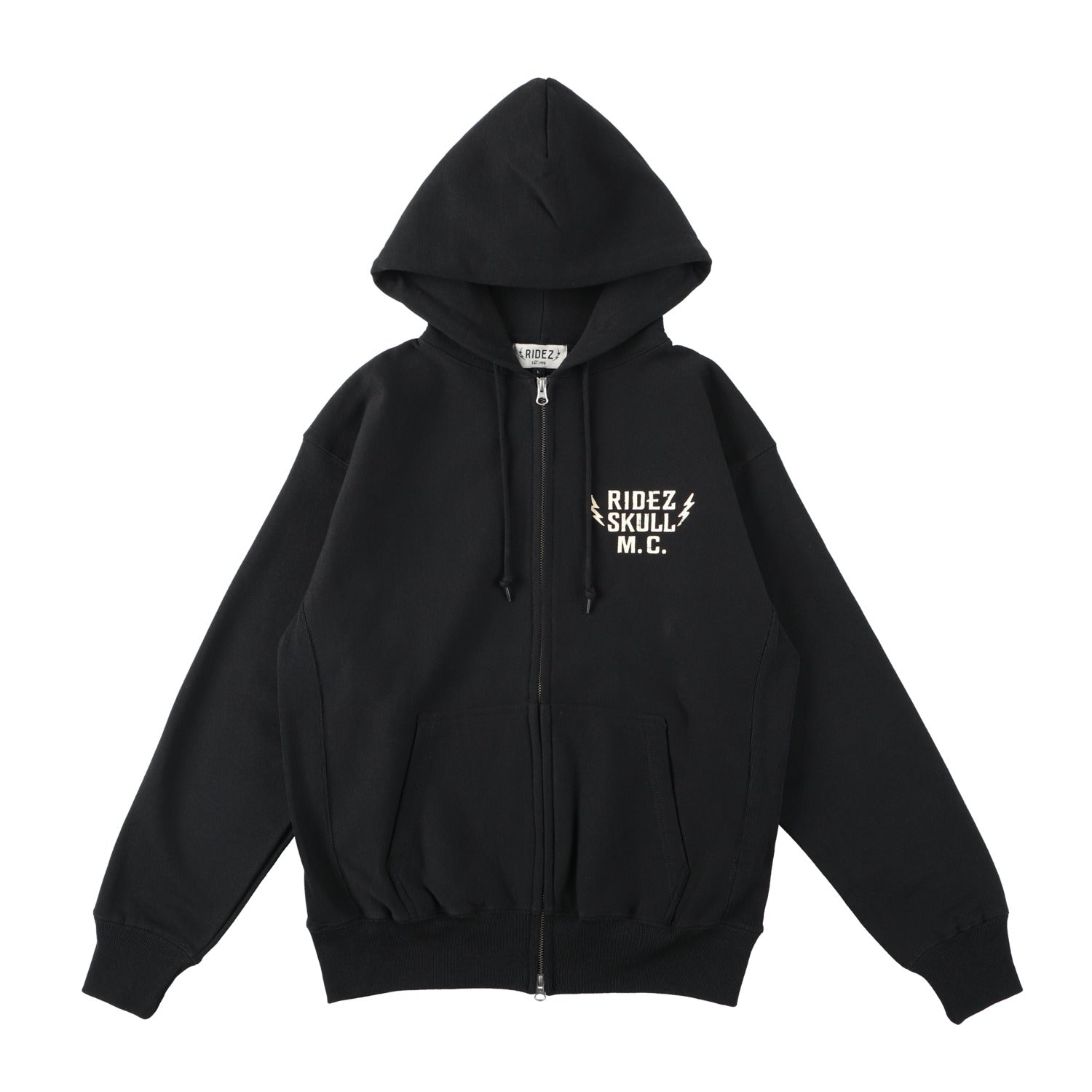 RIDEZ SKULL MC ZIP PARKA 12oz 厚手スカル ジップパーカー RHD04