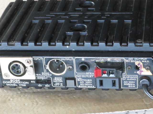 BOSE 1702 モノラル パワーアンプ 【公式通販】 Bose Model 1702