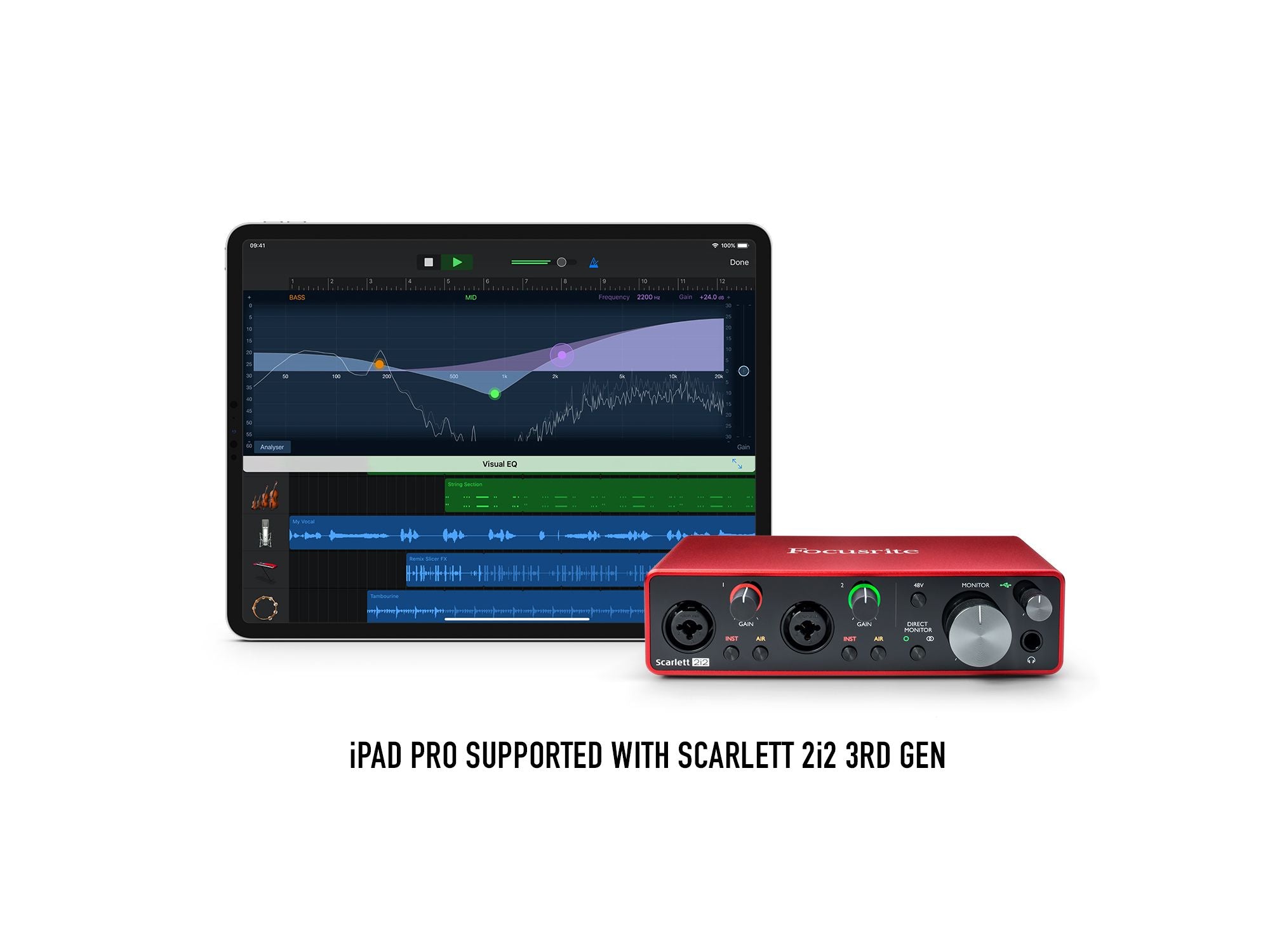 Focusrite Scarlett 2i2 (3rd Gen) USB Audio Interface with Pro