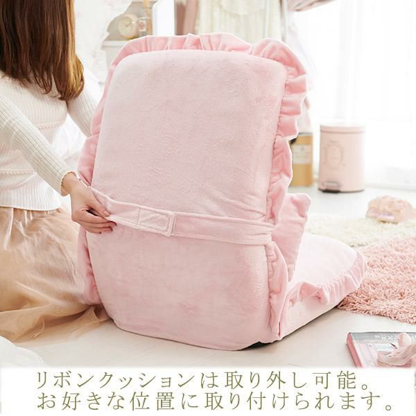 直送】リボン＆フリルのフロアチェアー｜かわいいお姫様インテリア家具