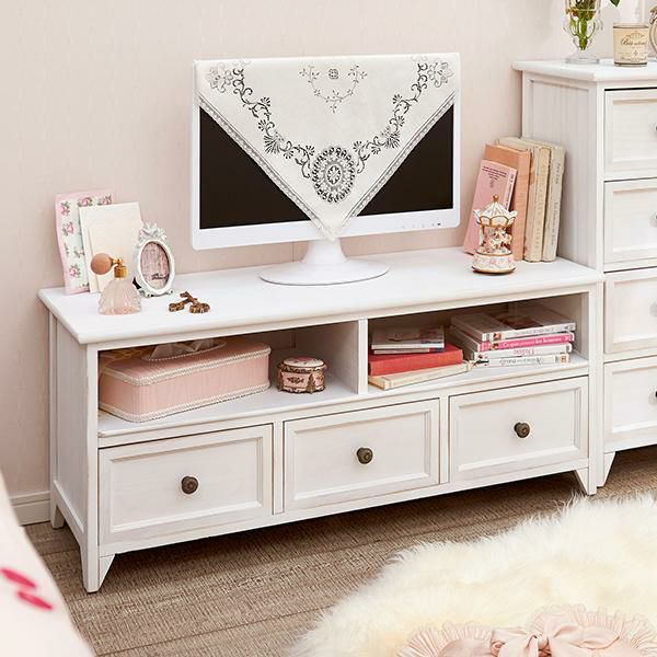 新品】可愛いフリルテレビ台フェミニンアウトレット
