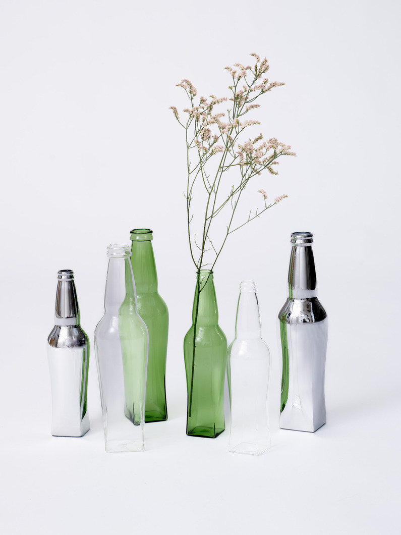 Bronpor スペイン製 デコラティブ花瓶風 ブロンズ装飾 グリーン