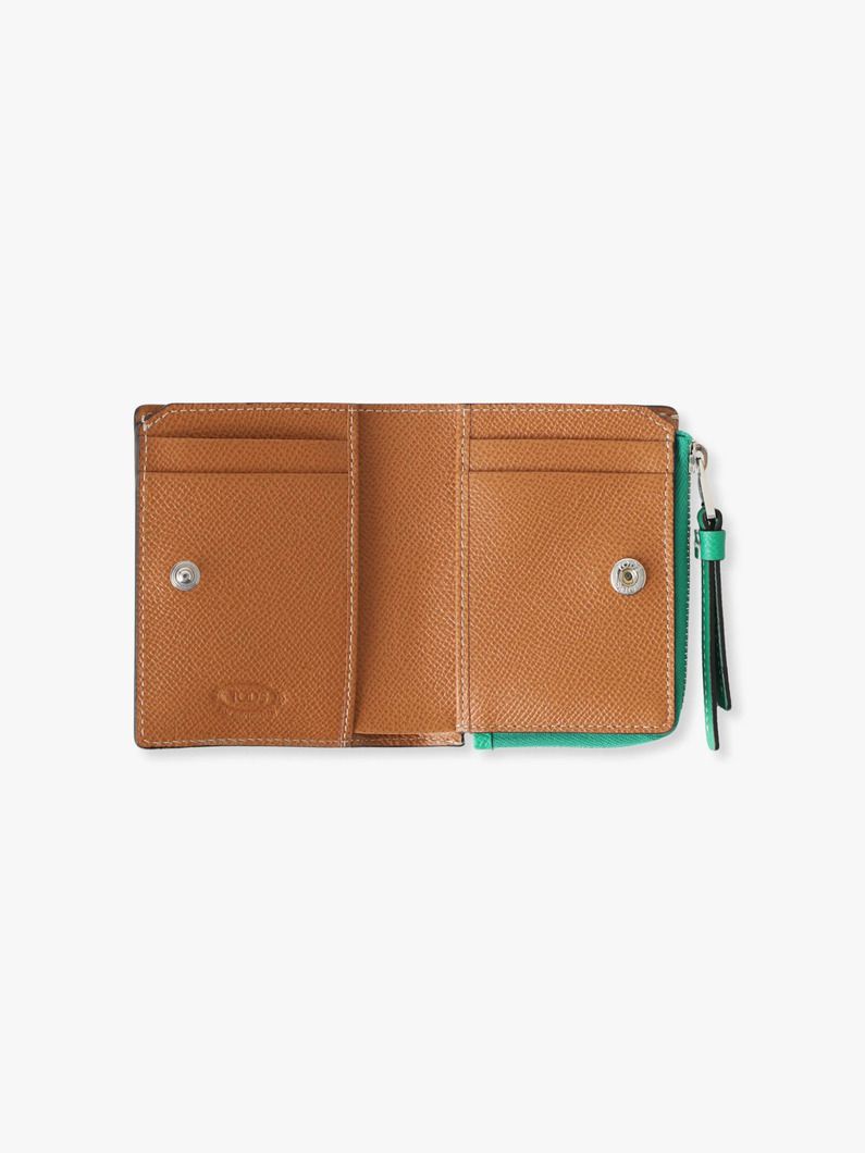 レザー フォールディングウォレット（ピンク/グリーン/ブルー）｜TOD'S
