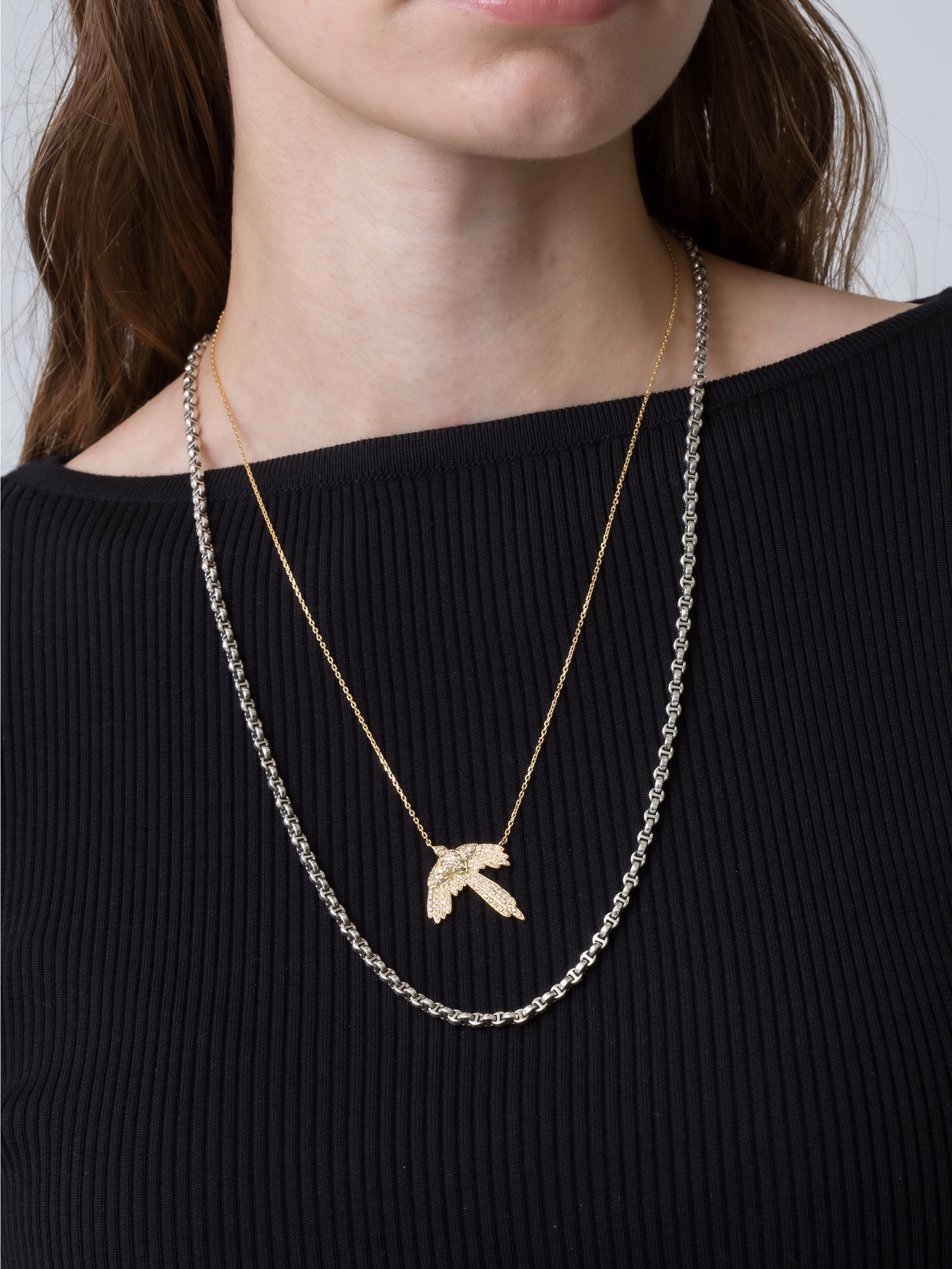 フェアリーバード ダイヤモンド ネックレス（ミディアム）｜SAN MARE