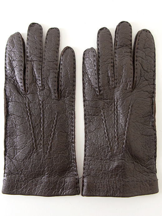 廃版 メローラ ペッカリー灰 カシミア グローブ 革手袋 MEROLA