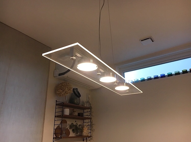 即納】YAMAGIWA（ヤマギワ）ペンダント照明 P-FLAT 3灯 クリア【ランプ別】