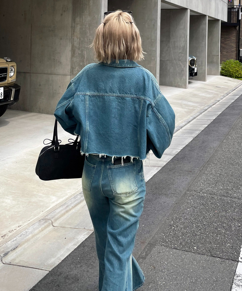 3Dポケットデザインデニムショートジャケット｜SPIRALGIRL スパイラル