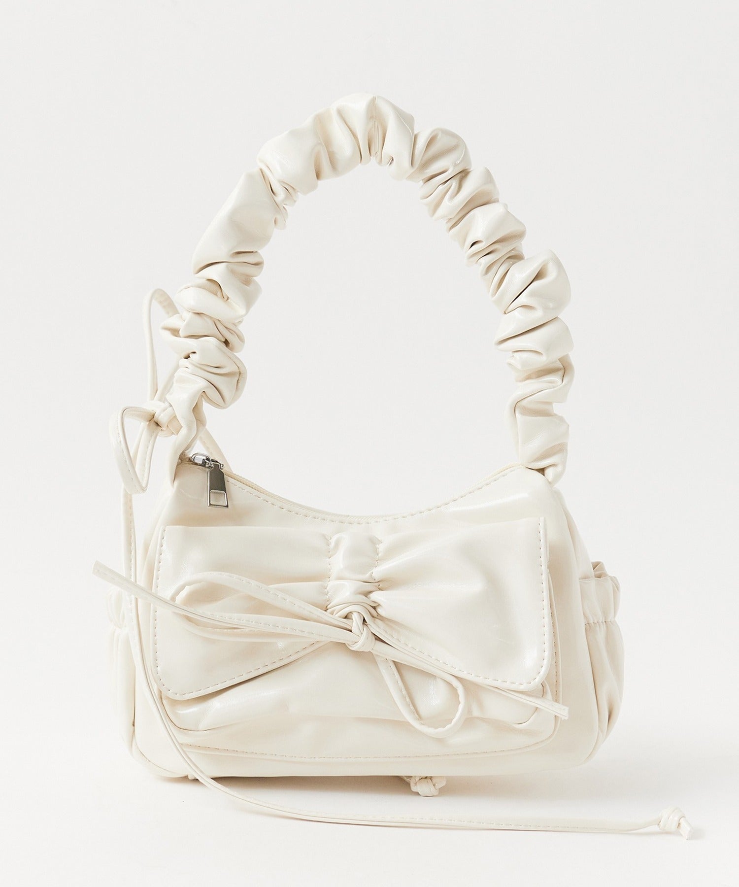 Chick / Ribbon Design Shoulder Bag リボンデザイン ギャザーミニ