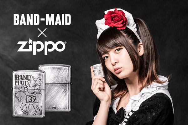 BAND-MAID メンバー5人がデザインしたオリジナルデザインZIPPOとBAND