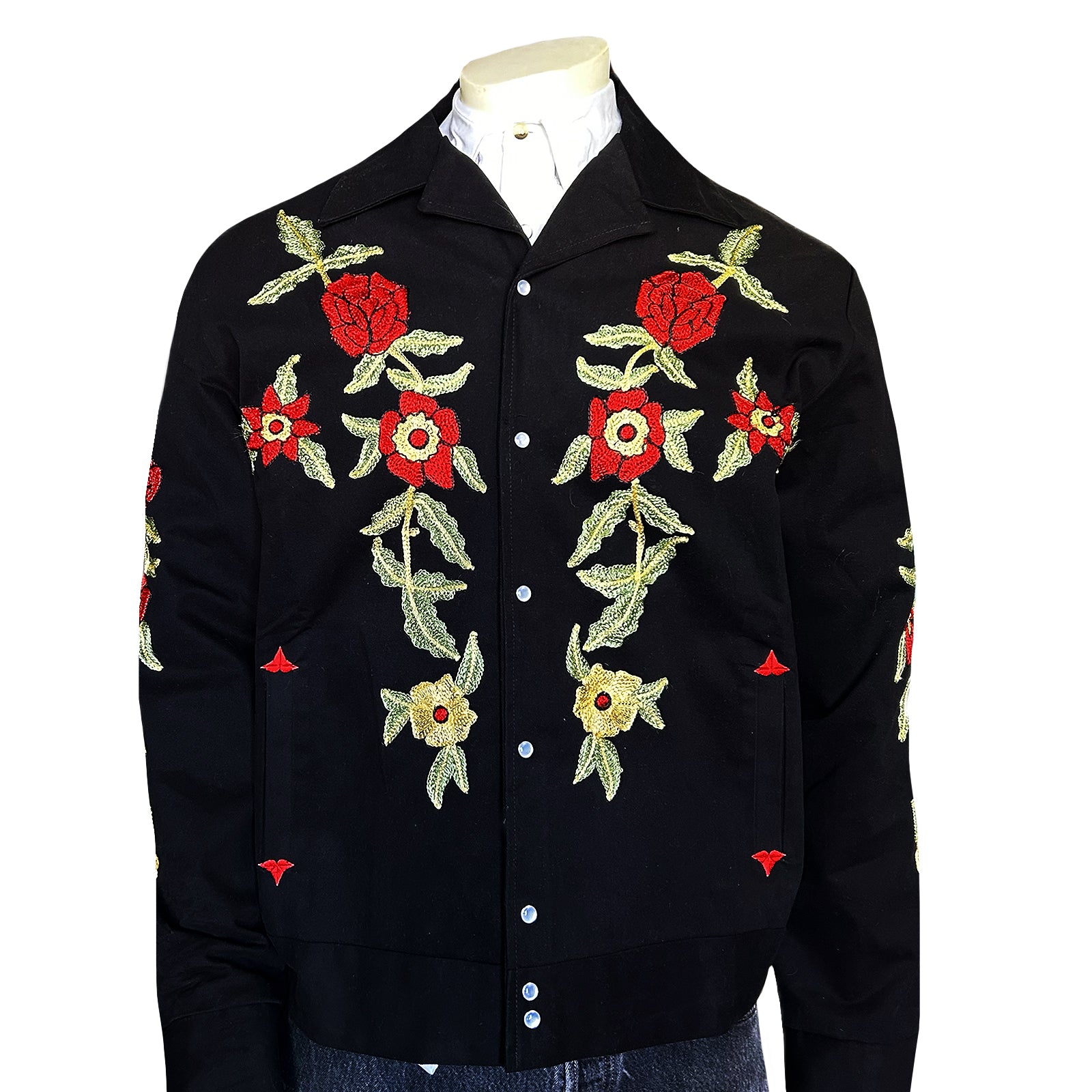 Rockmount Men's Rose Bouquet Embroidered Bolero Jacket