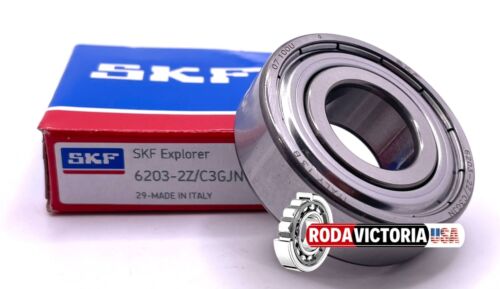 SKF 6203 ZZ C3 GJN Deep Groove Ball Bearing, Metal Shielded