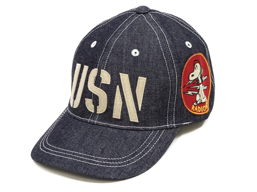 TOYS McCOY Denim Cap Men's Snoopy x USN Denim Baseball Hat TMA2410