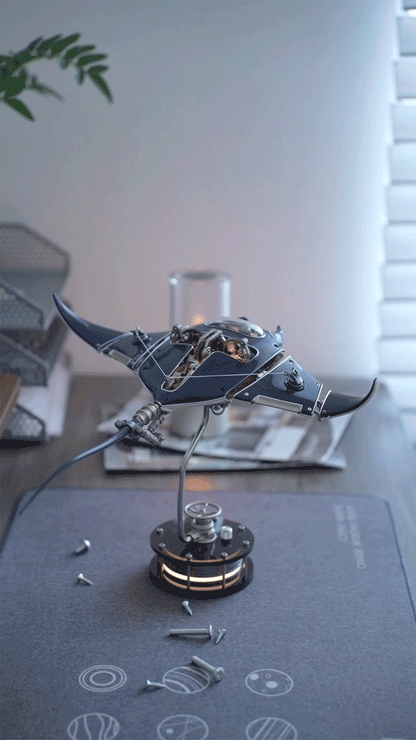 正規品】スチームパンク メカニカルマンタ 金属ギア可動 組み立て不要