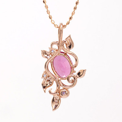 ピンクトルマリン×タンザナイト×サファイアペンダントトップ